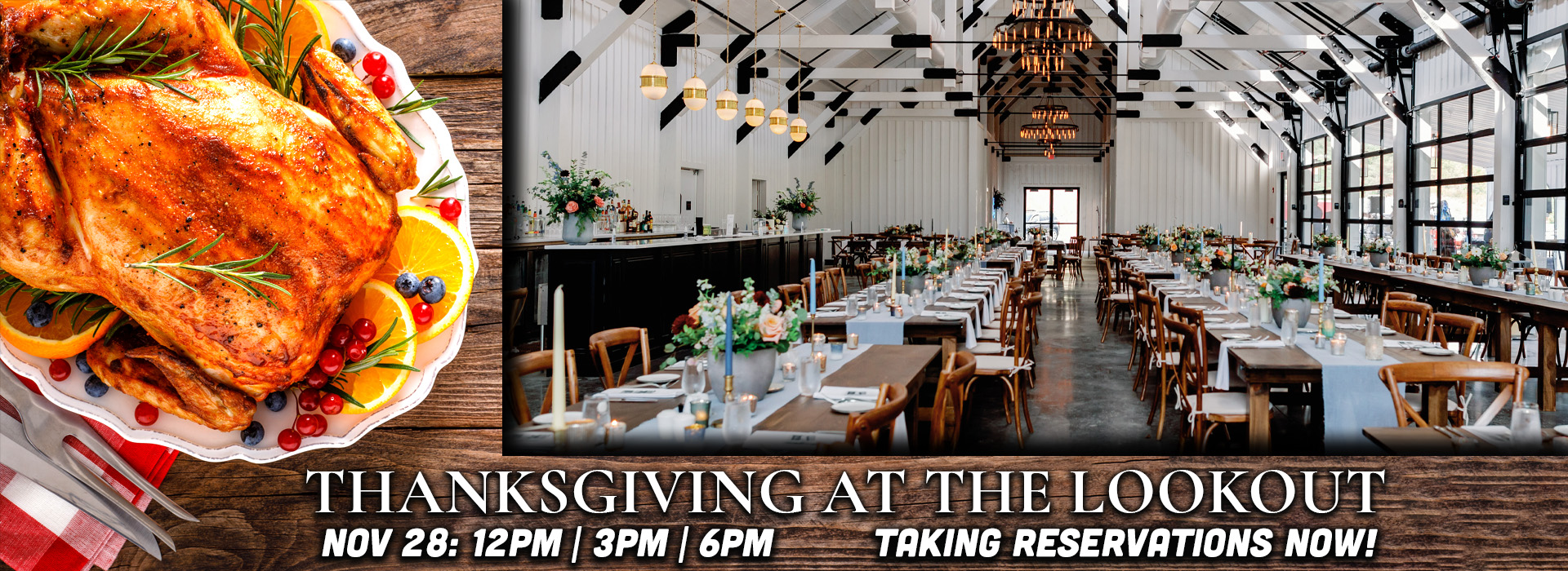 Join us for Thanksgiving at The Lookout.